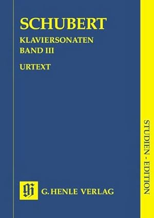 Bild des Verkufers fr Franz Schubert - Klaviersonaten, Band III (Frhe und unvollendete Sonaten). Bd.3 : Besetzung: Klavier zu zwei Hnden zum Verkauf von AHA-BUCH GmbH