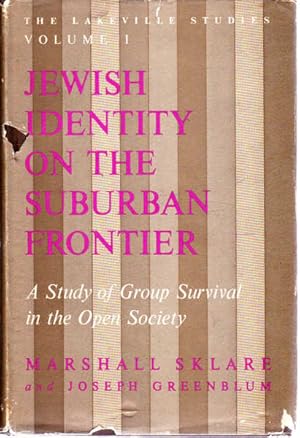 Bild des Verkufers fr Jewish Identity on the Suburban Frontier Volume 1 zum Verkauf von Goulds Book Arcade, Sydney