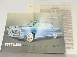 Seller image for Borgward Hansa 2400 Pullmann, 1952-1958. Reihe: Automobil Edition Band 15 - Hier Faksimile AE 01195. for sale by Antiquariat Ehbrecht - Preis inkl. MwSt.