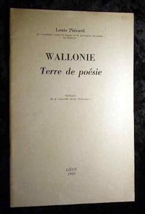 Imagen del vendedor de Wallonie, Terre de poesie. Extrait de la "Nouvelle Revue Wallonne". a la venta por Roland Antiquariat UG haftungsbeschrnkt