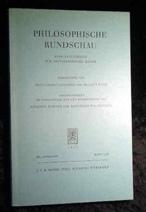 Bild des Verkufers fr 24. Jahrgang Heft 1/2 - Philosophische Rundschau: eine Vierteljahresschrift fr philosophische Kritik. zum Verkauf von Roland Antiquariat UG haftungsbeschrnkt