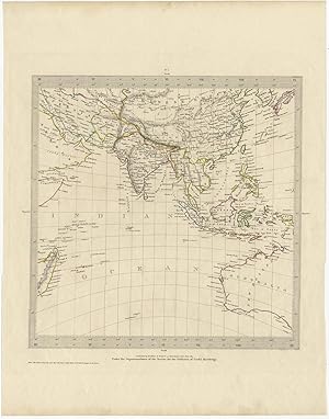 Antique Map of Southern Asia and Australia by J.C. Walker (1831)