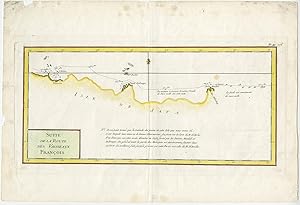 Antique Map of the Routes of Jean-François de Galaup to Asia (1787)