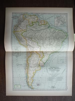 Seller image for The Century Atlas Map of South America (1897) for sale by Imperial Books and Collectibles