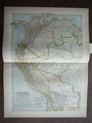 Seller image for The Century Atlas Map of South America, Northwest Part (1897) for sale by Imperial Books and Collectibles