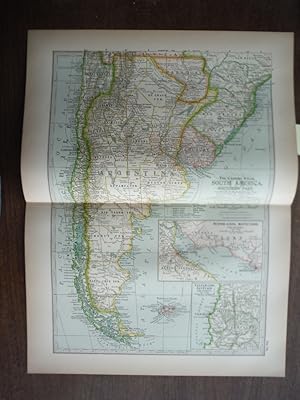 Seller image for The Century Atlas Map of South America, Southern Part (1897) for sale by Imperial Books and Collectibles