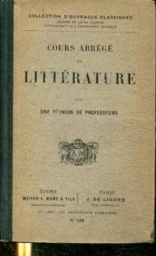 COURS ABREGE DE LITERATURE.