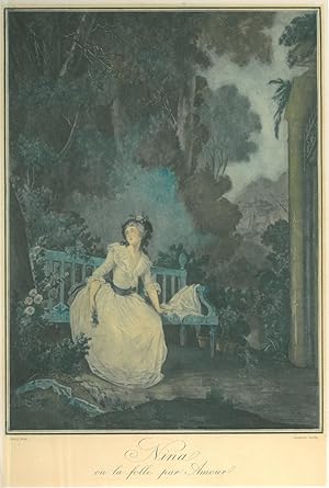 Seller image for Nina ou la folle par Amour". Portrt der Schauspielerin Madame Dugazon in einer Parkszenerie. for sale by Franziska Bierl Antiquariat