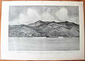 Antique Prints: Set of Three Battleships. 1. With the North Atlanitc Squadron in Cuban Waters. 2....