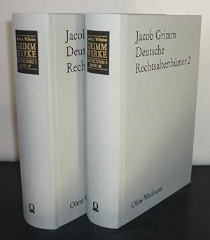 Deutsche Rechtsalterthümer (1899). Band 1 und 2 komplett. [Von Jacob Grimm, mit einer Einleitung ...