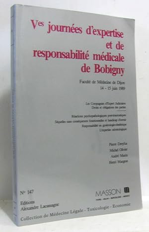 5e Journées d'expertise et de responsabilité médicale de Bobigny - n°147