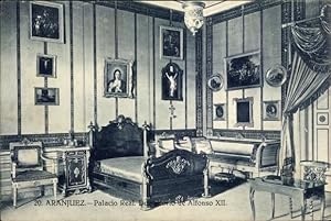 Ansichtskarte / Postkarte Aranjuez Madrid Spanien, Palacio Real, Dormitorio de Alfonso XII.
