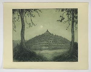 Seller image for De Boroboedoer bij volle maan. [Borobudur under a full moon] for sale by Antiquariaat Schierenberg