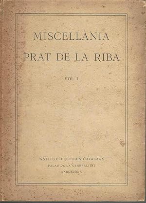 Miscel lània Prat de la Riba, volumen I.