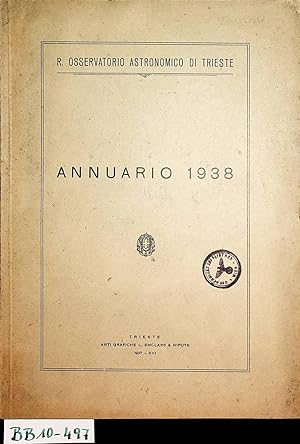 TRIESTE - Annuario 1938 Osservatorio astronomico di Trieste