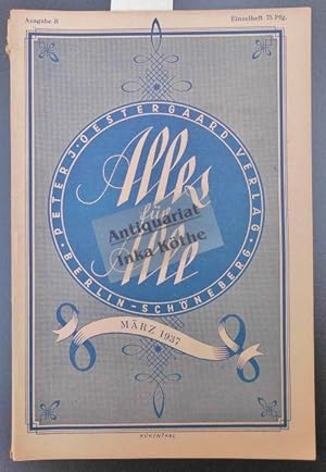Alles für alle - März 1937 - Ausgabe B - der Deutschen Volksbücherei, Peter J. Oestergaard, Berlin -