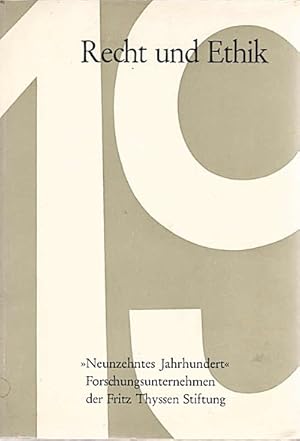 Immagine del venditore per Recht und Ethik : Zum Problem ihrer Beziehung im 19. Jahrhundert / Hrsg. von Jrgen Blhdorn u. Joachim Ritter venduto da Schrmann und Kiewning GbR