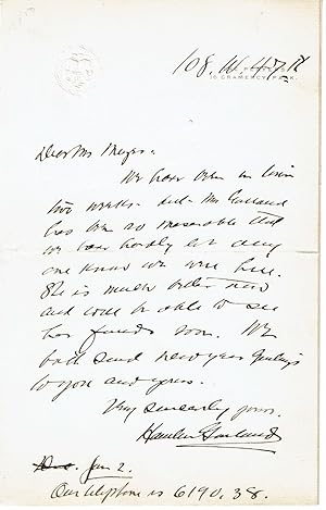 AUTOGRAPH LETTER SIGNED BY AUTHOR AND PSYCHICAL RESEARCHER HAMLIN GARLAND.