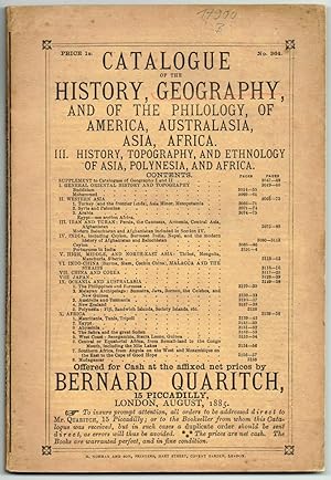History, Topography, and Ethnology of Asia, Polynesia, and Africa. (= Catalogue of the History, G...