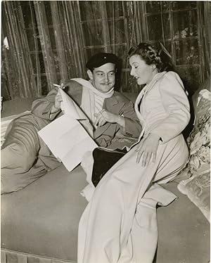 Bild des Verkufers fr The Lady Eve (Original photograph of Preston Sturges and Barbara Stanwyck on the set of the 1941 film) zum Verkauf von Royal Books, Inc., ABAA