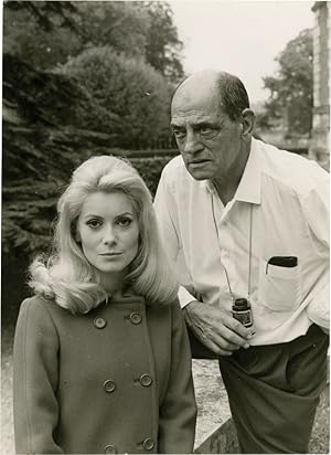 Belle de jour (Original photograph of Catherine Deneuve and Luis Buñuel from the set of the 1967 ...