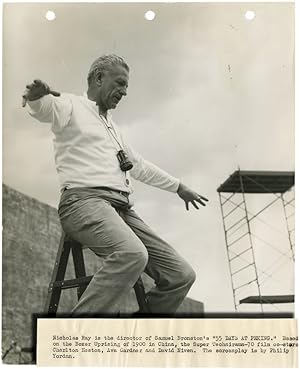 Seller image for 55 Days at Peking (Original keybook photograph of director Nicholas Ray on the set of the 1963 film) for sale by Royal Books, Inc., ABAA