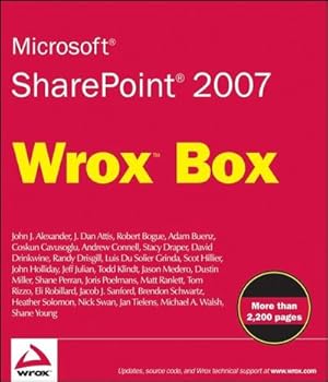 Imagen del vendedor de Microsoft SharePoint 2007 Wrox Box, 4 Vols. : Professional SharePoint 2007 Development, Real World SharePoint 2007, Professional SharePoint 2007 Design & Professional SharePoint 2007 Web Content Management Development a la venta por AHA-BUCH