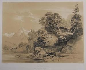 Am Zeller See. Tonlithographie aus Joseph Höger "Landschaft-Studien für Anfänger" gedruckt bei J....