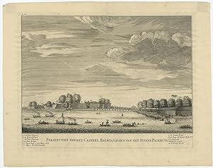 Antique Print of the Castle of Batavia (Indonesia) by F. Valentijn (1726)