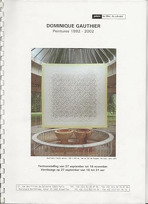 Image du vendeur pour Dominique Gauthier : Peintures 1992 - 2002 mis en vente par The land of Nod - art & books