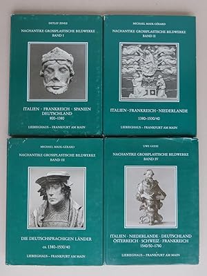 Bild des Verkufers fr Liebighaus - Museum alter Plastik. Nachantike grossplastische Bildwerke. Bnde I-IV [= Liebighaus-Museum alter Plastik, Frankfurt am Main. Wissenschaftliche Kataloge]. Band I: Italien, Frankreich, Spanien, Deutschland 800-1380; Band II: Italien, Frankreich und Niederlande 1380-1530/40; Band III: Die deutschsprachigen Lnder ca. 1380-1530/40; Band IV: Italien, Niederlande, Deutschland, sterreich, Schweiz, Frakreich 1540/50-1780 zum Verkauf von Antikvariat Valentinska