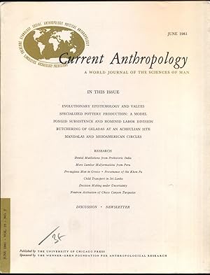 Seller image for Current Anthropology: A World Journal of the Science of Man, June 1981, Vol. 22, No. 3 for sale by Antikvariat Valentinska