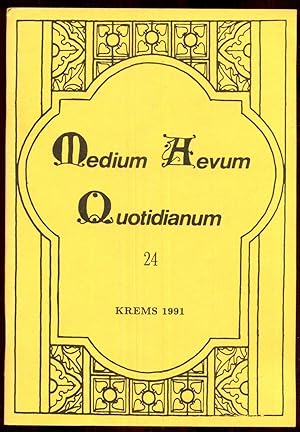 Bild des Verkufers fr Medium Aevum Quotidianum; 24 zum Verkauf von Antikvariat Valentinska