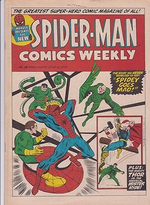 Imagen del vendedor de SPIDER-MAN COMICS WEEKLY ISSUES 18-22(JUNE 16TH-JULY 14TH 1973), 25(AUGUST 4TH 1973): 6 COMICS a la venta por TARPAULIN BOOKS AND COMICS