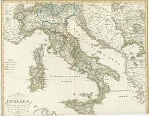 Italien entworfen und gezeichnet von F. V. Stülpnagel. (19th Century map of Italy designed by F. ...