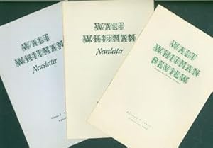Seller image for Walt Whitman Newsletter: Volume II No. 3 & 4, 1956; and Walt Whitman Review, Volume V, No. 3, 1959. for sale by Wittenborn Art Books