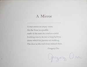 A Mirror (Signed Poetry Postcard)