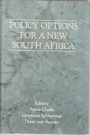 Immagine del venditore per Policy Options for a New South Africa venduto da Snookerybooks