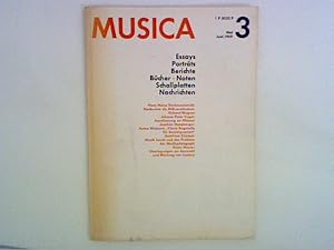 Bild des Verkufers fr Musica - Zweimonatsschrift fr alle Gebiete des Musiklebens - 23. Jahrg., Heft 3, 1969 zum Verkauf von ANTIQUARIAT FRDEBUCH Inh.Michael Simon