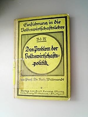 Imagen del vendedor de Das Problem der Volkswirtschaftspolitik a la venta por Antiquariat Bookfarm