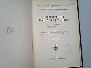 Imagen del vendedor de Erblichkeit und Nervenleiden. I. Ursachen und Erblichkeitskreis von Chorea Myoklonie und Athetose. Monographien aus dem Gesamtgebiete der Neurologie und Psychiatrie, Heft 50 a la venta por Antiquariat Bookfarm