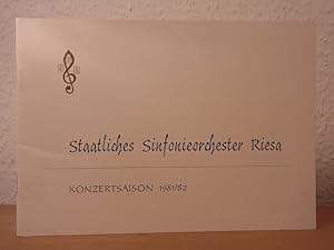 Seller image for Staatliches Sinfonieorchester Riesa. Konzertsaison 1981 / 1982, Chefdirigent Gottfried Hellmundt for sale by Antiquariat Weber