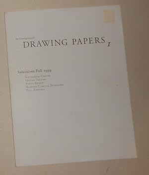 Bild des Verkufers fr The Drawing Centre's Drawing Papers I - Selections Fall 1999 - Katharina Grosse, Honda Takeshi, Steve Roden, Barbara Tucholski, Paul Zawisha zum Verkauf von David Bunnett Books