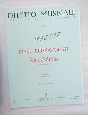 Seller image for Mark Rozsavolgyi - Vier Csardas fur Streichquartett (ISMN M012188117) for sale by David Bunnett Books