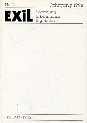 Image du vendeur pour Exil: Forschung - Erkenntnisse - Ergebnisse Nr. 2/ 18. Jg. 1998 mis en vente par ANTIQUARIAT Franke BRUDDENBOOKS