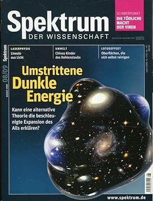 Seller image for Spektrum der Wissenschaft Heft 8/2009: Umstrittene Dunkle Energie for sale by ANTIQUARIAT Franke BRUDDENBOOKS