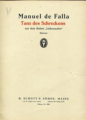 Bild des Verkufers fr Tanz des Schreckens aus dem Ballett Liebeszauber - Kompositionen fr Klavier zu 2 Hnden (Schott Edition Nr. 2066) zum Verkauf von ANTIQUARIAT Franke BRUDDENBOOKS