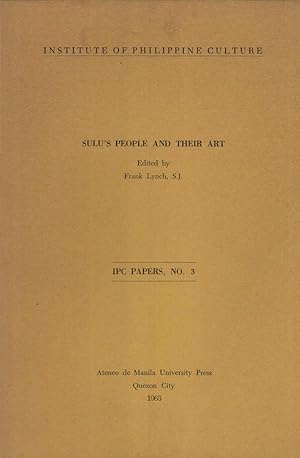 Seller image for Sulu's People and their Art (IPC Papers, No. 3) for sale by Masalai Press