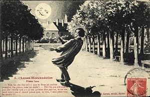 Imagen del vendedor de Knstler Ansichtskarte / Postkarte Lunes Morvandelles, Pleine lune, G.Gervais, Mondgesicht a la venta por akpool GmbH