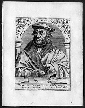 Bild des Verkufers fr Aepinus, Johannes (1499-1553), Superintendent zu Hamburg, Theologe. Portrait. zum Verkauf von Antiquariat Stefan Wulf